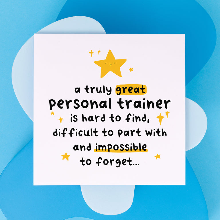 Truly Great Personal Trainer Thank You Card