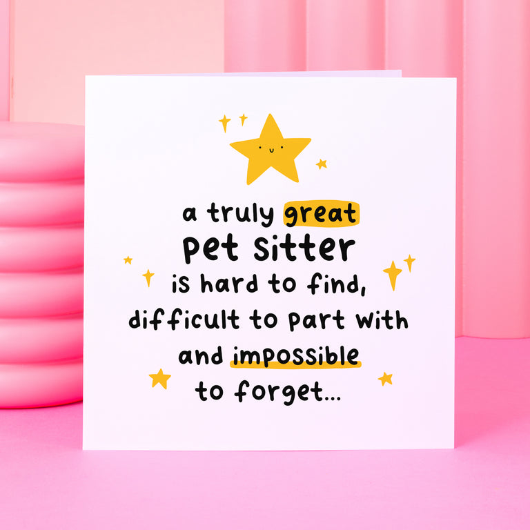 Truly Great Pet Sitter Thank You Card