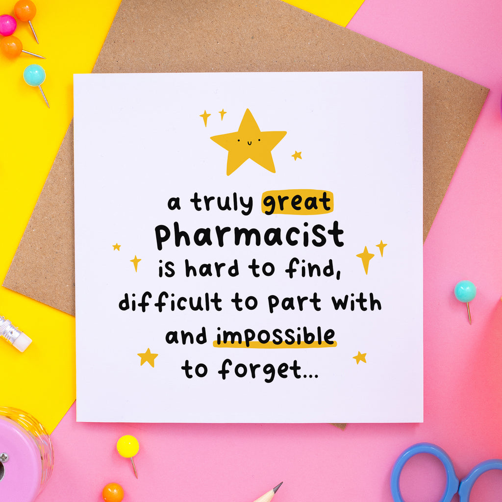 Truly Great Pharmacist Thank You Card