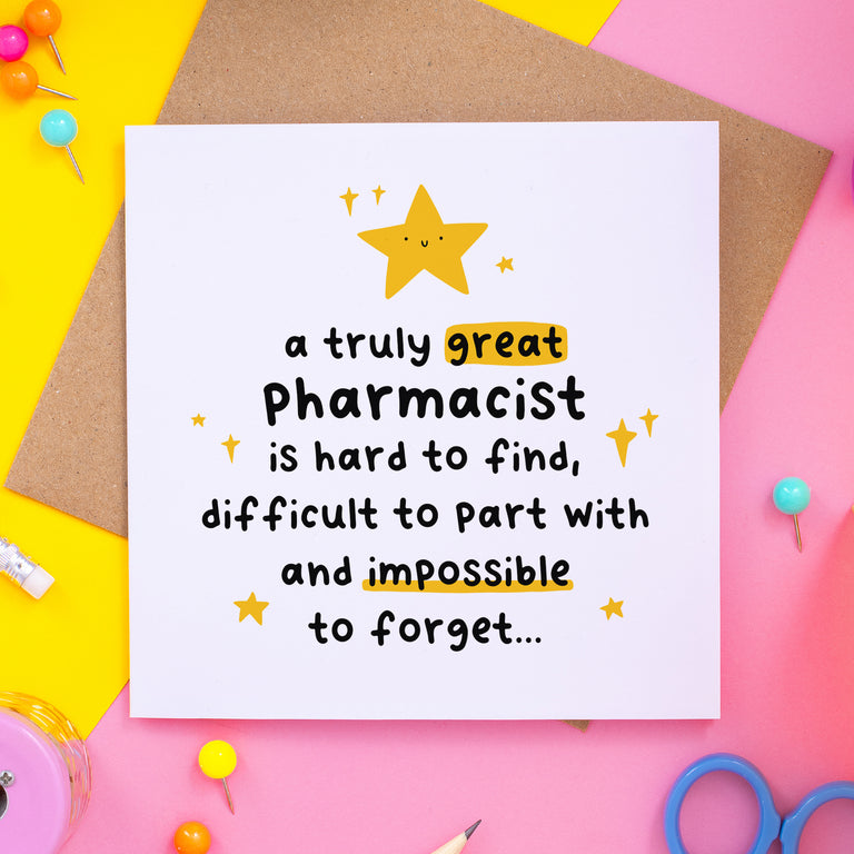 Truly Great Pharmacist Thank You Card