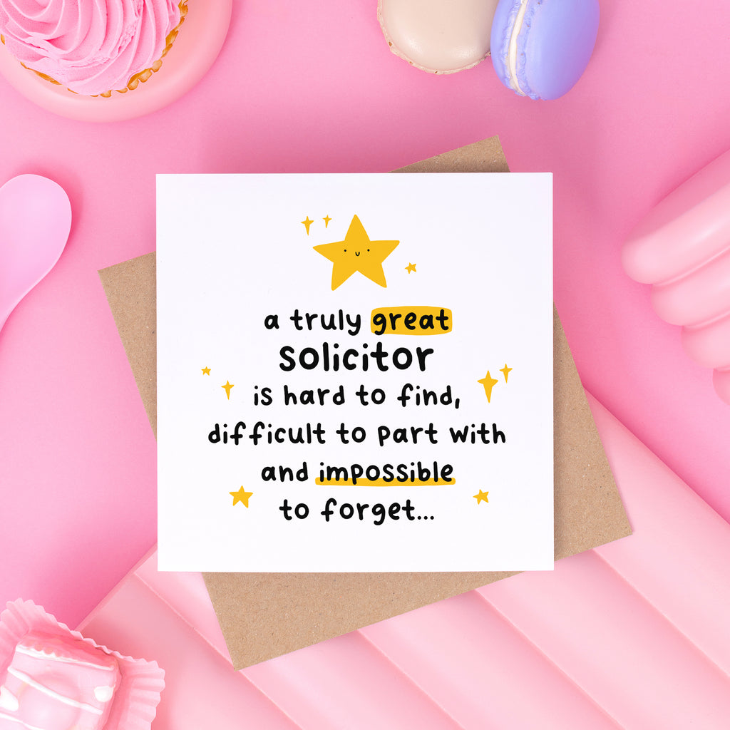 Truly Great Solicitor Thank You Card