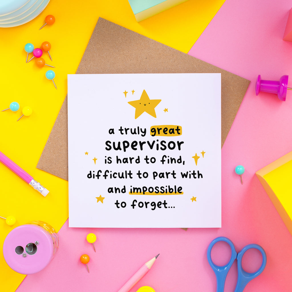 Truly Great Supervisor Thank You Card