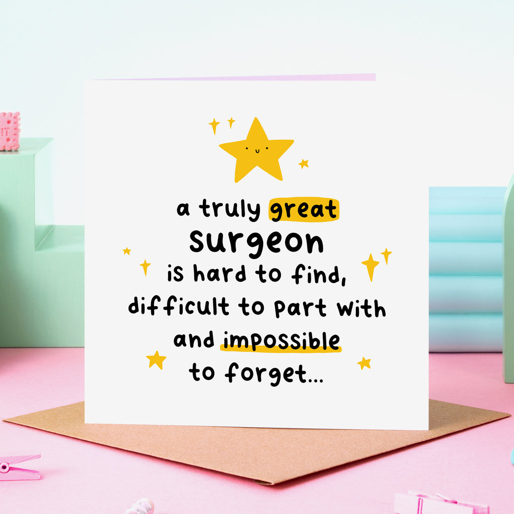 Truly Great Surgeon Thank You Card