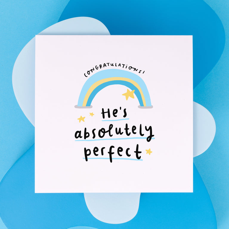 Perfect Boy New Baby Card