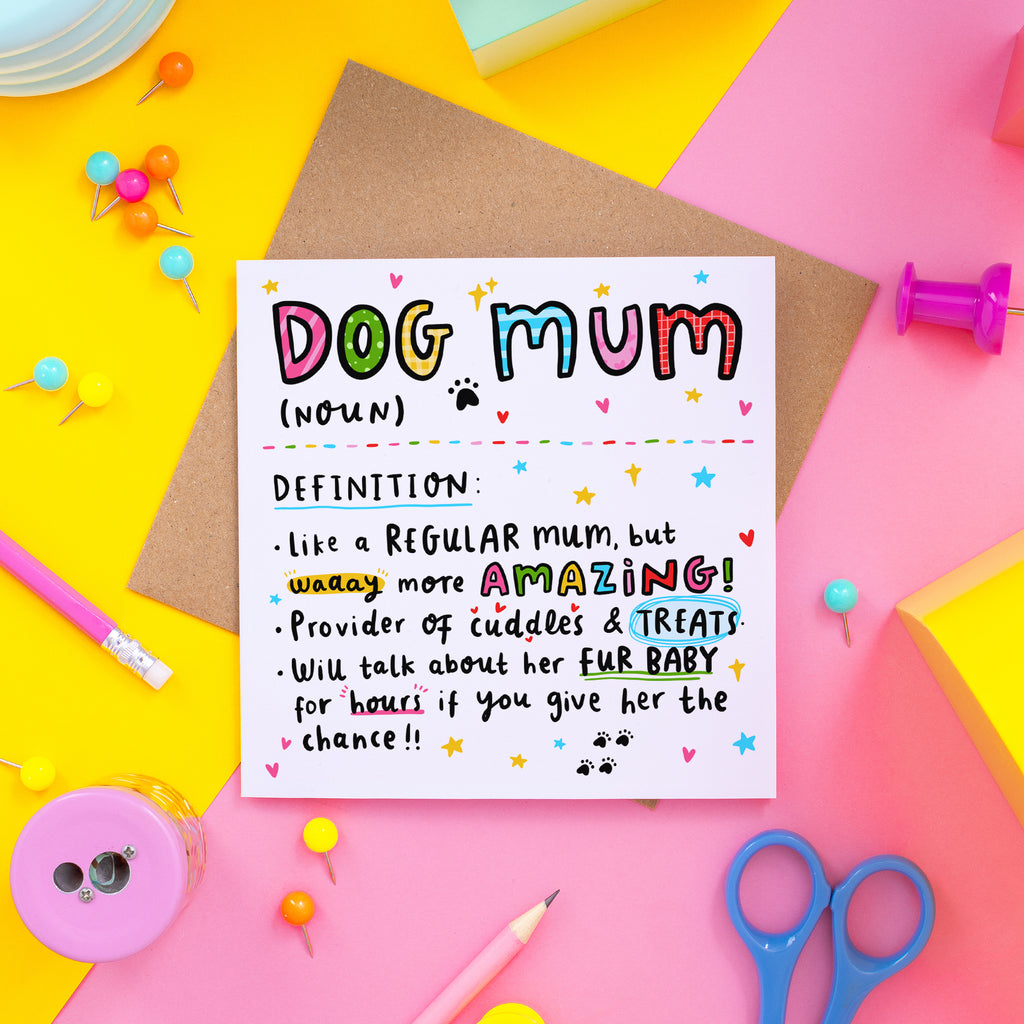Dog Mum Definition Birthday Card
