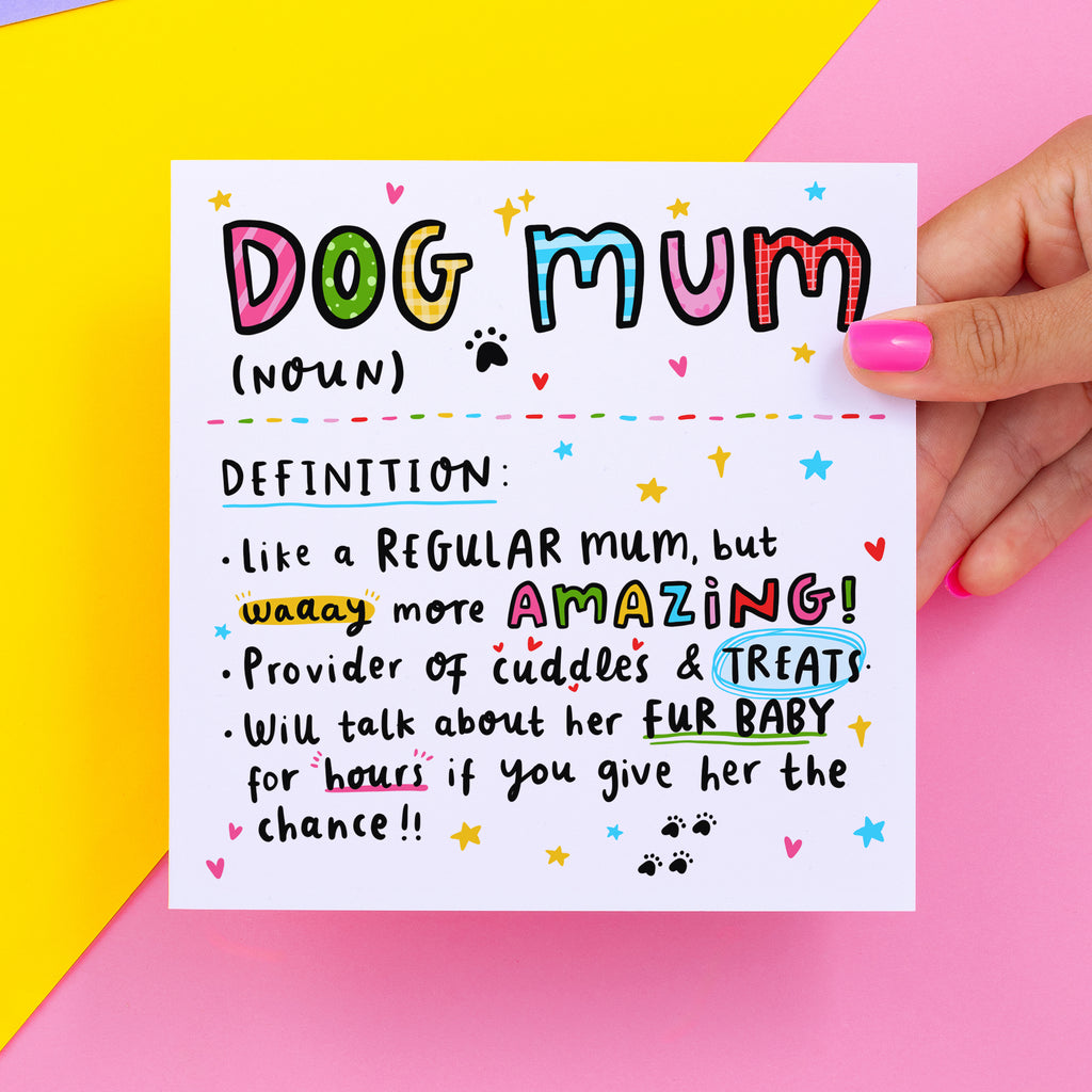 Dog Mum Definition Birthday Card