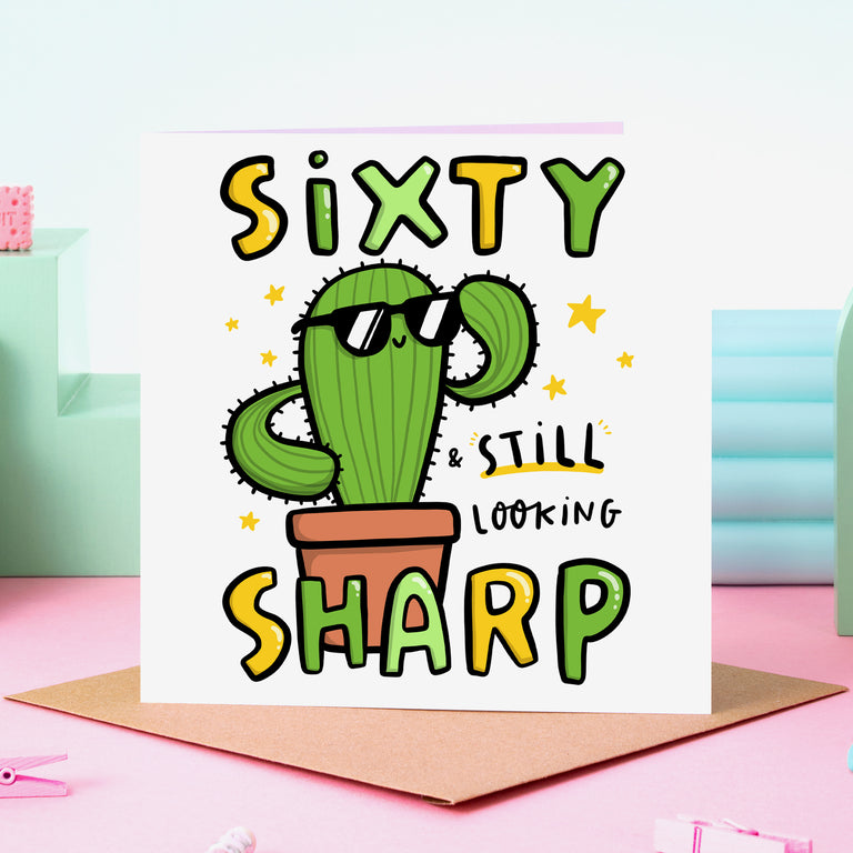 Sixty And Still Looking Sharp Birthday Card