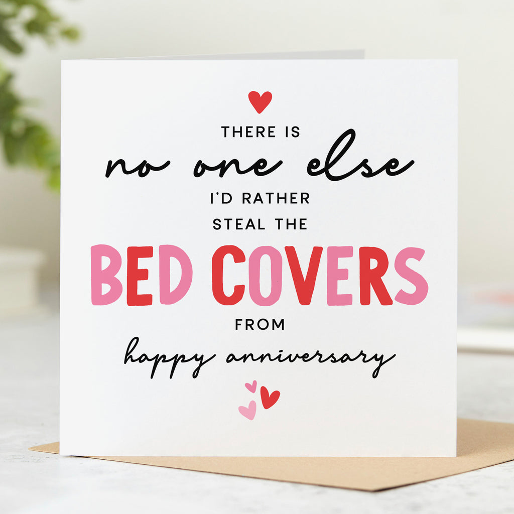 Steal The Bed Covers Anniversary Card