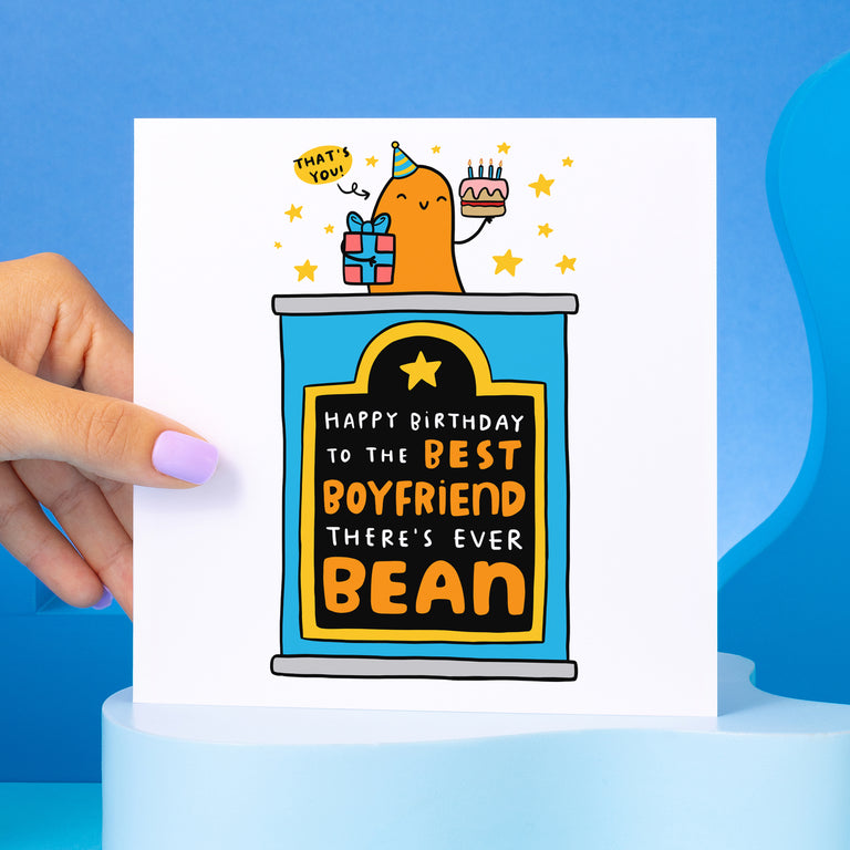 Best Boyfriend Ever Bean Birthday Card