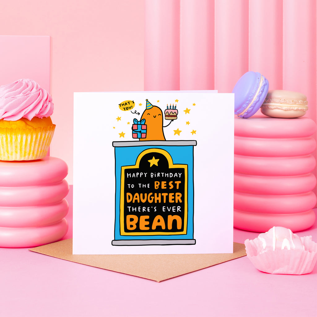 Best Daughter Ever Bean Birthday Card
