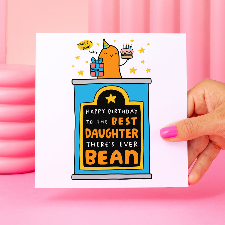 Best Daughter Ever Bean Birthday Card