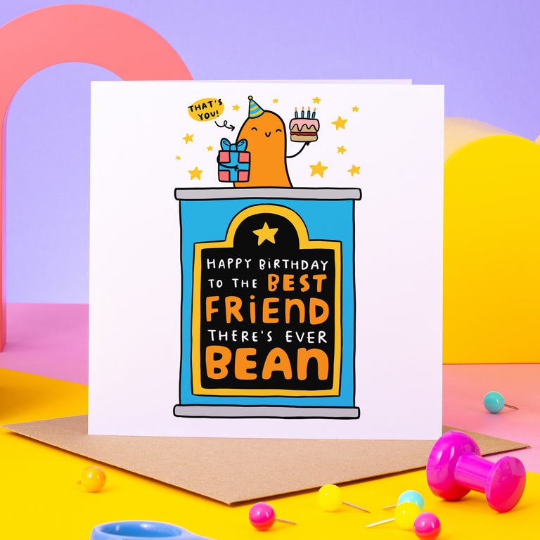 Best Friend Ever Bean Birthday Card