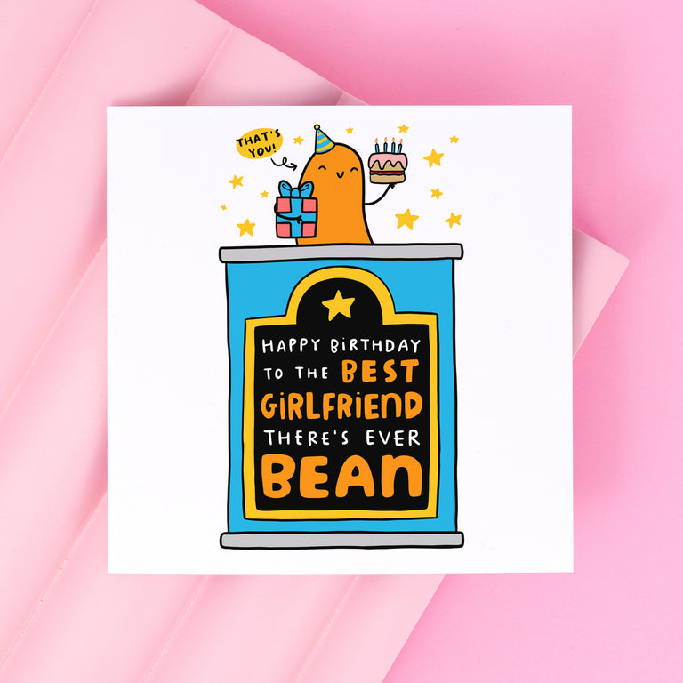 Best Girlfriend Ever Bean Birthday Card