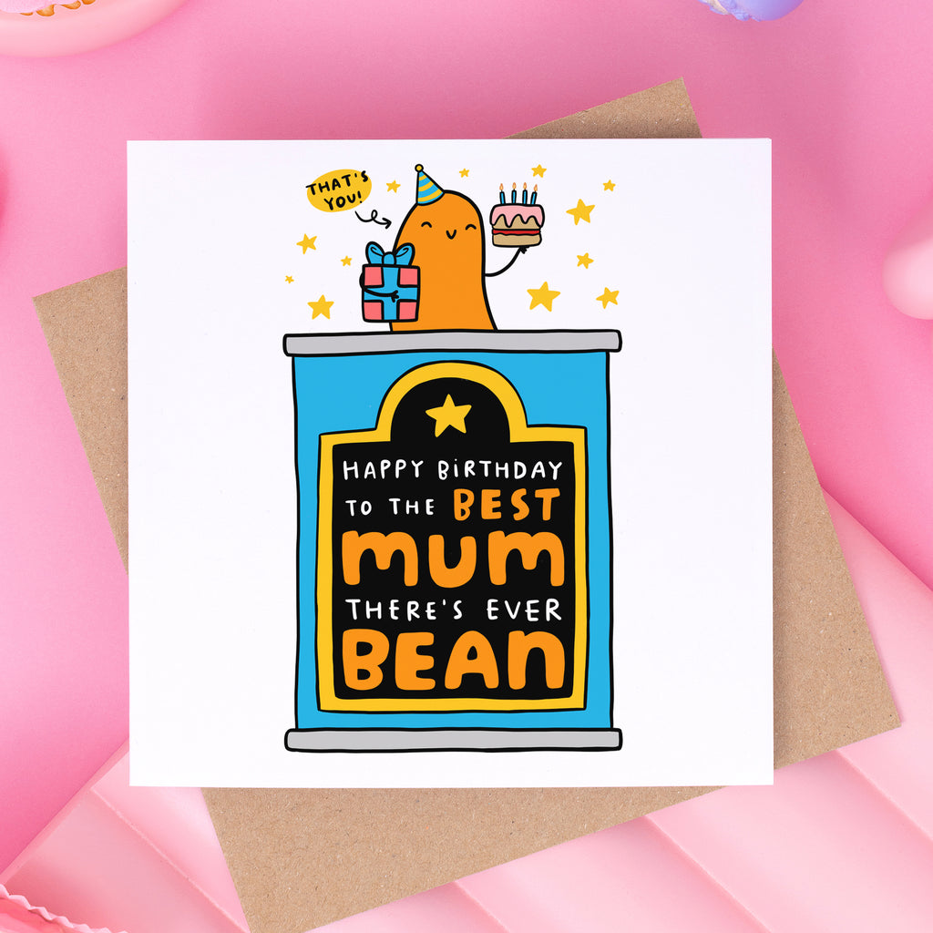 Best Mum Ever Bean Birthday Card