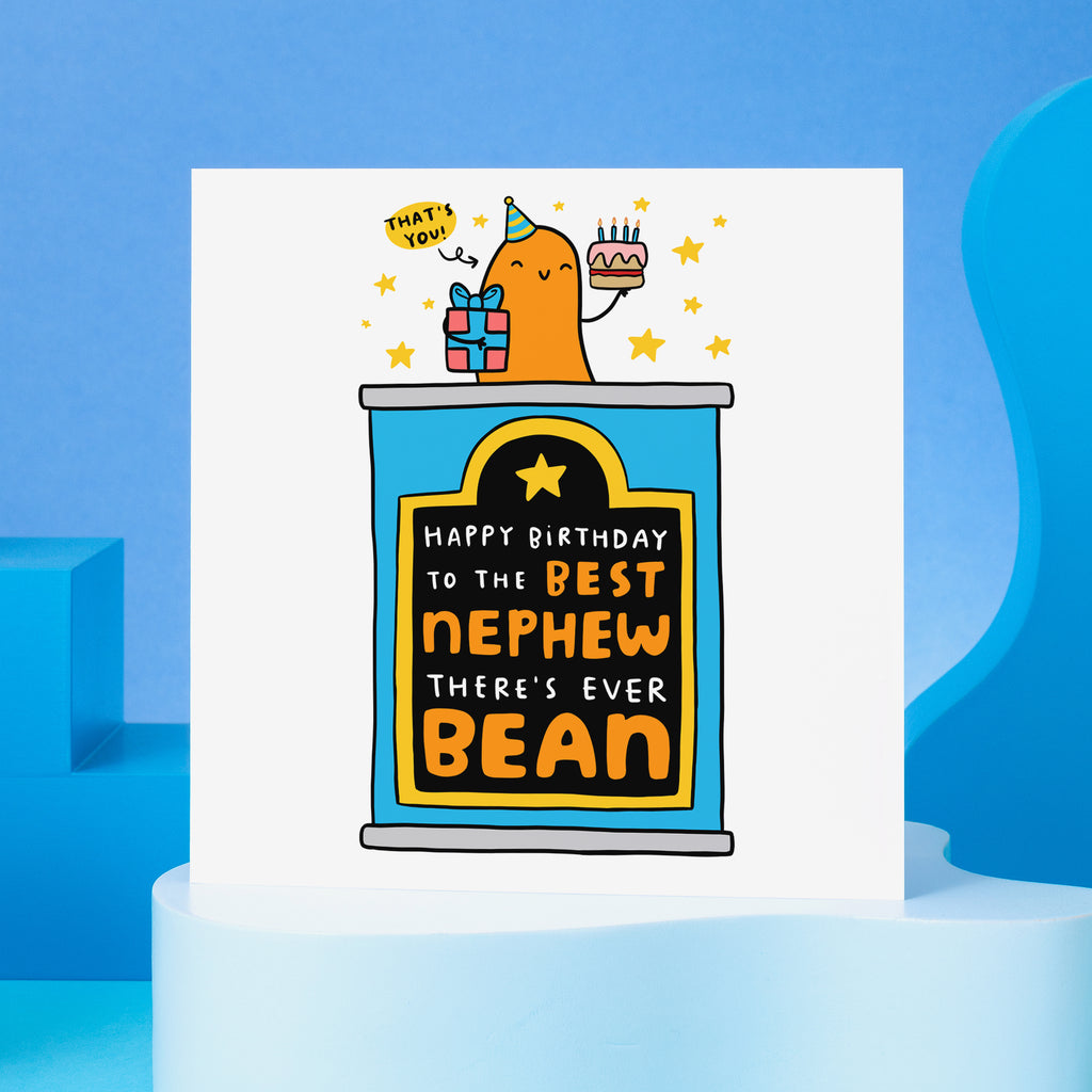 Best Nephew Ever Bean Birthday Card