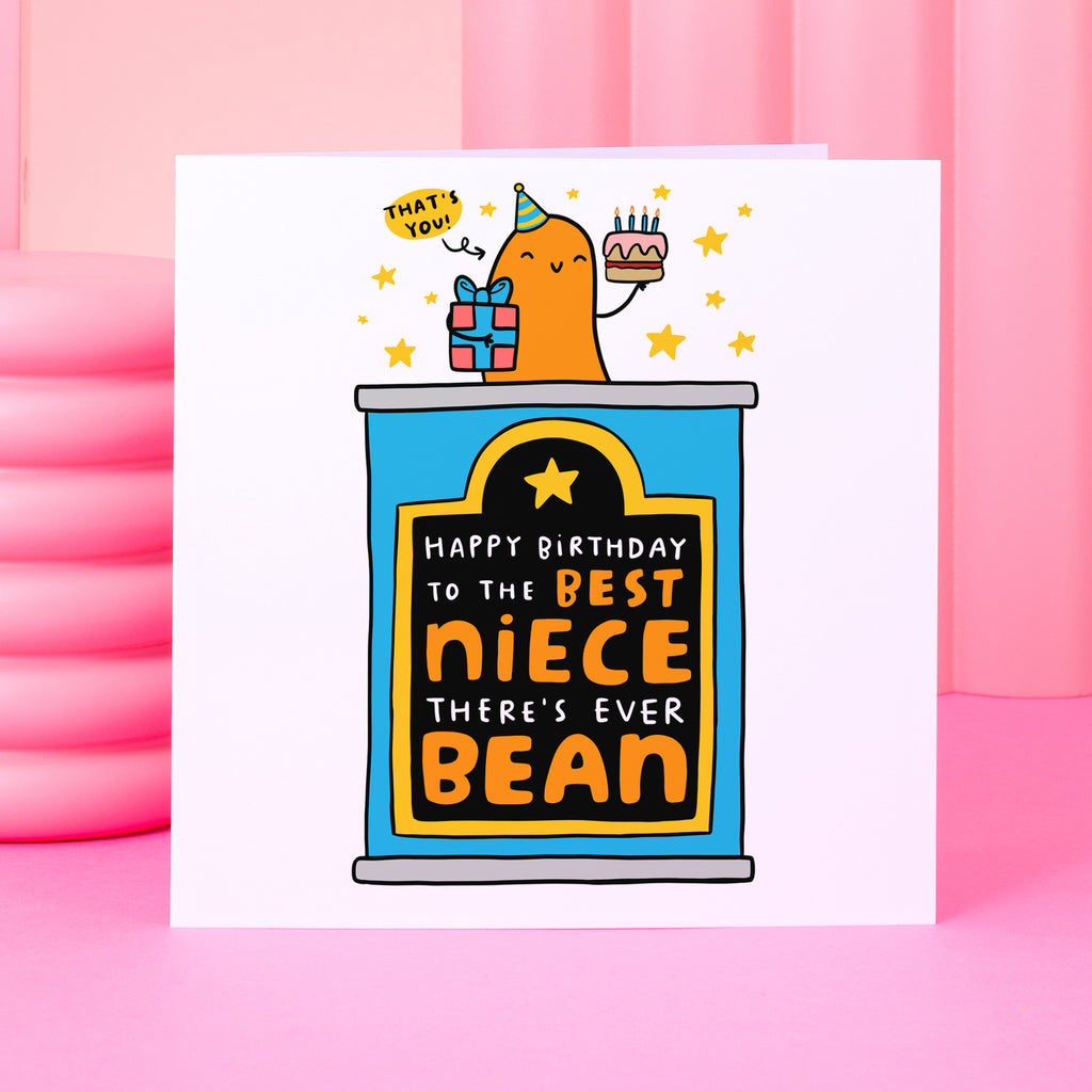 Best Niece Ever Bean Birthday Card