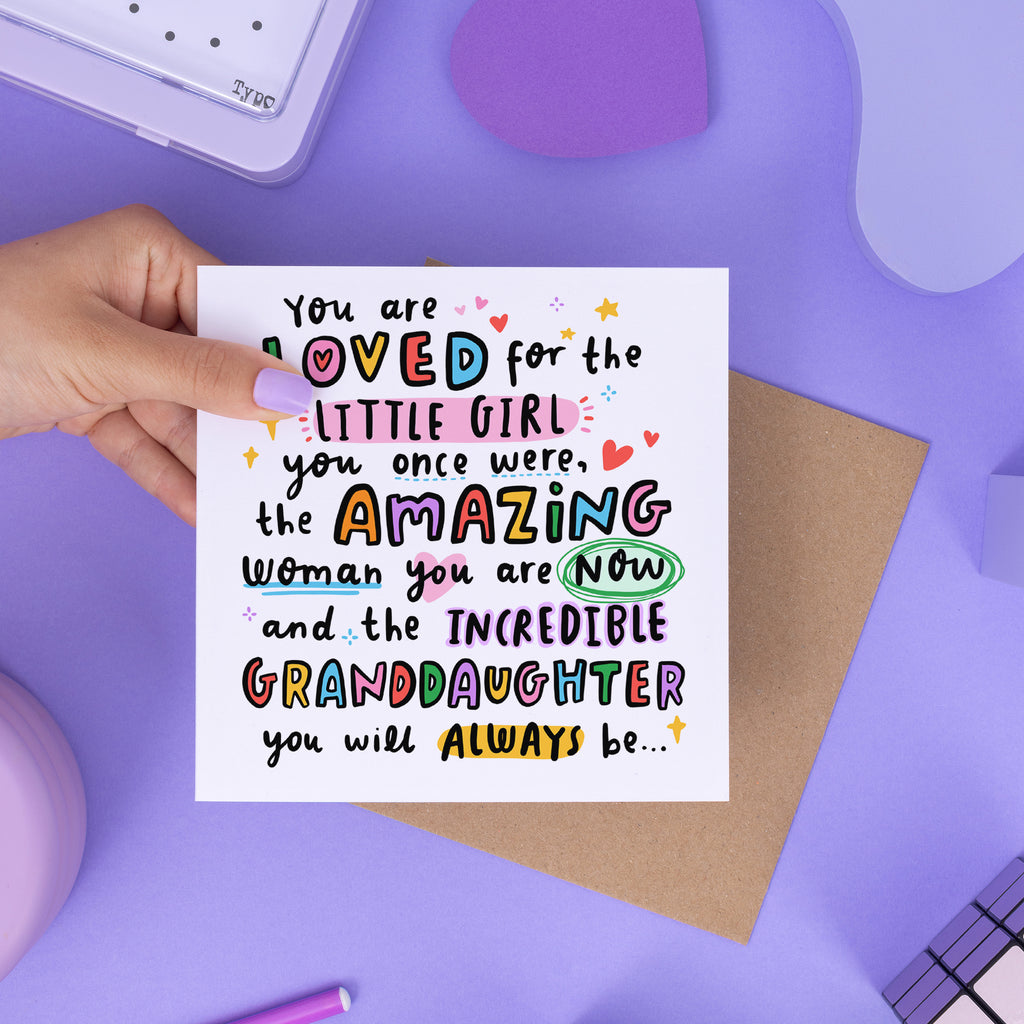 Incredible Granddaughter Birthday Card