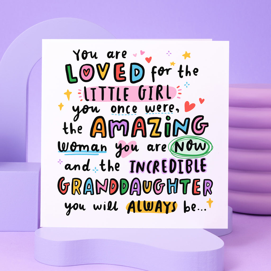 Incredible Granddaughter Birthday Card