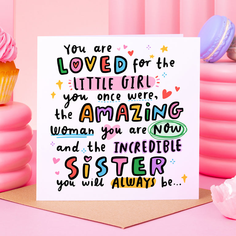 Incredible Sister Birthday Card