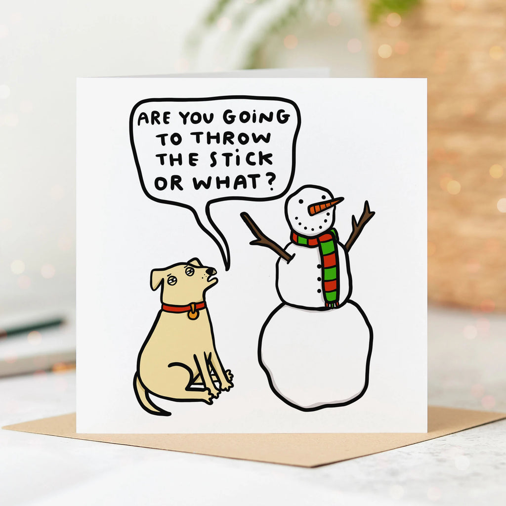 Throw The Stick Christmas Card