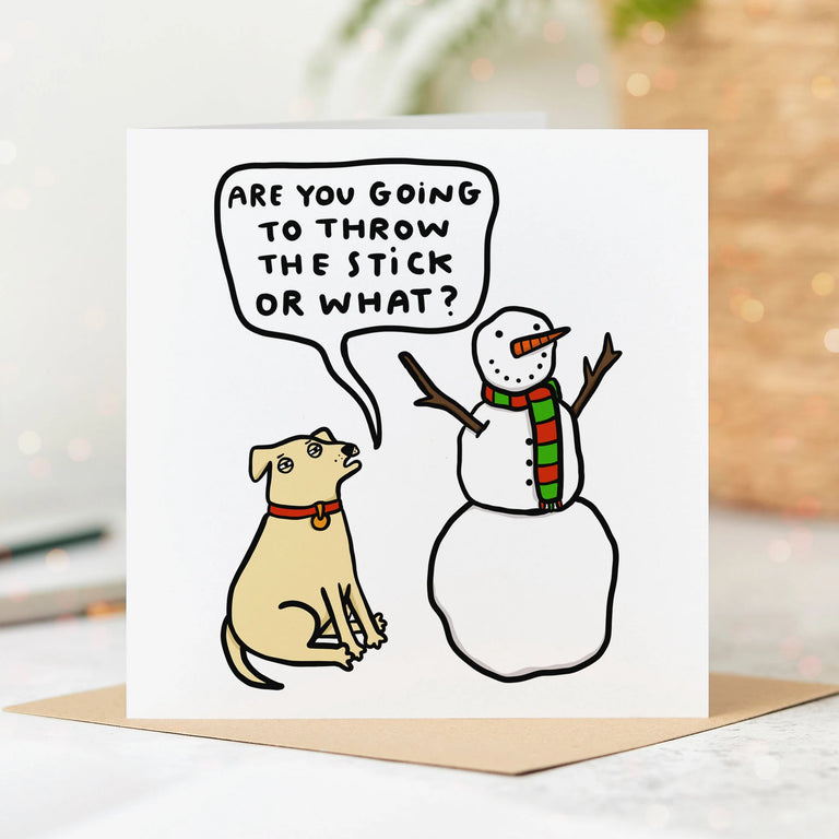 Throw The Stick Christmas Card