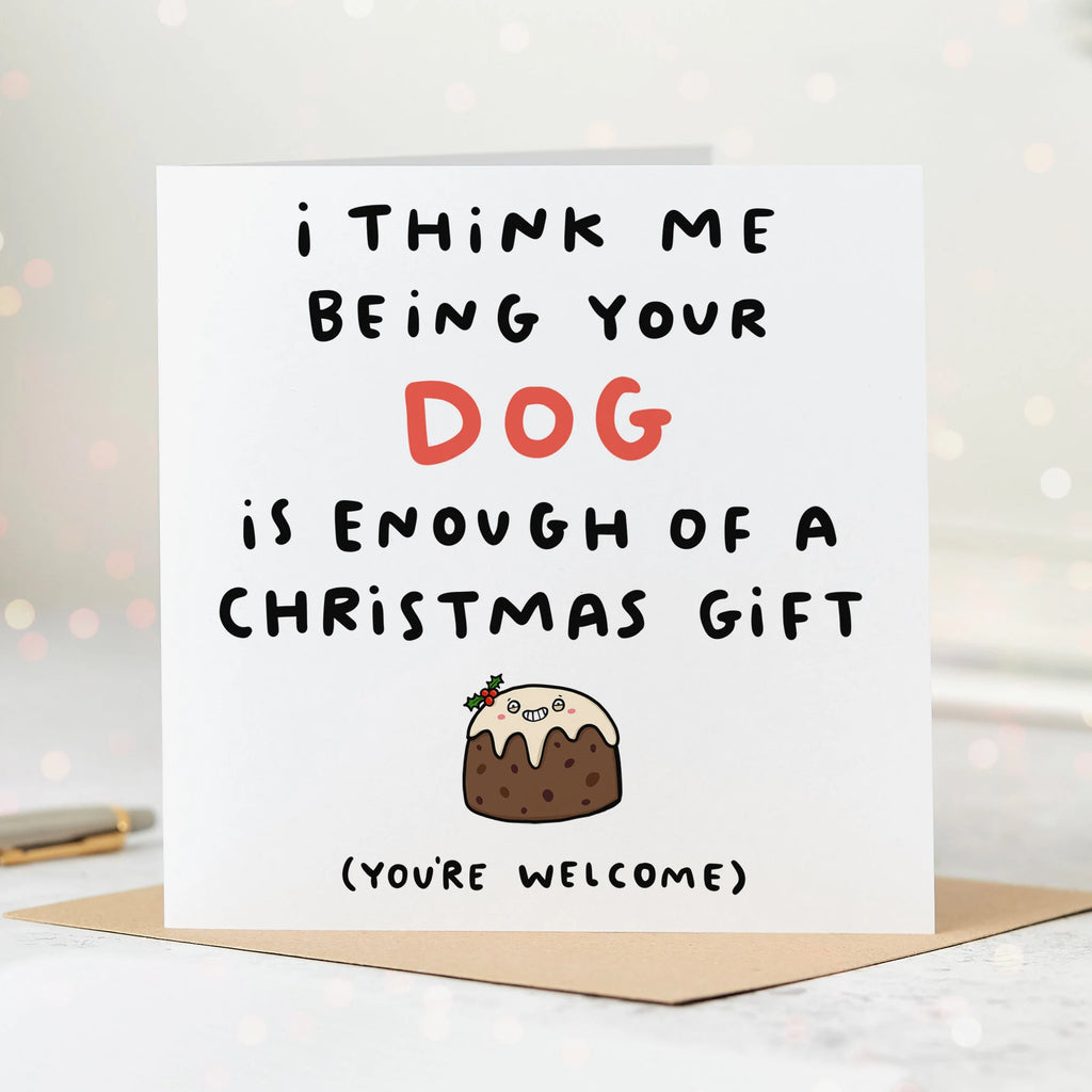 Dog Gift Christmas Card