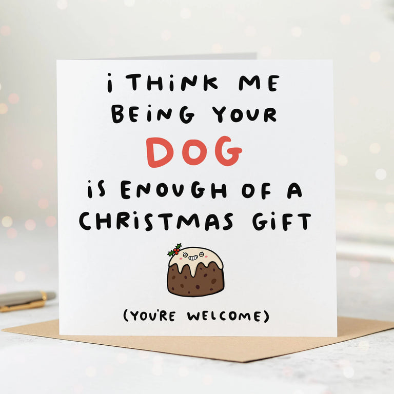 Dog Gift Christmas Card