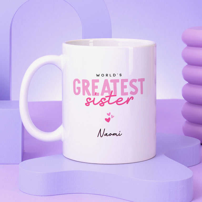 World's Greatest Sister Personalised Mug
