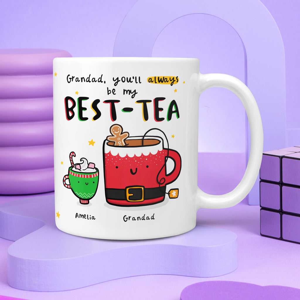 Grandad Best-Tea Personalised Christmas Mug