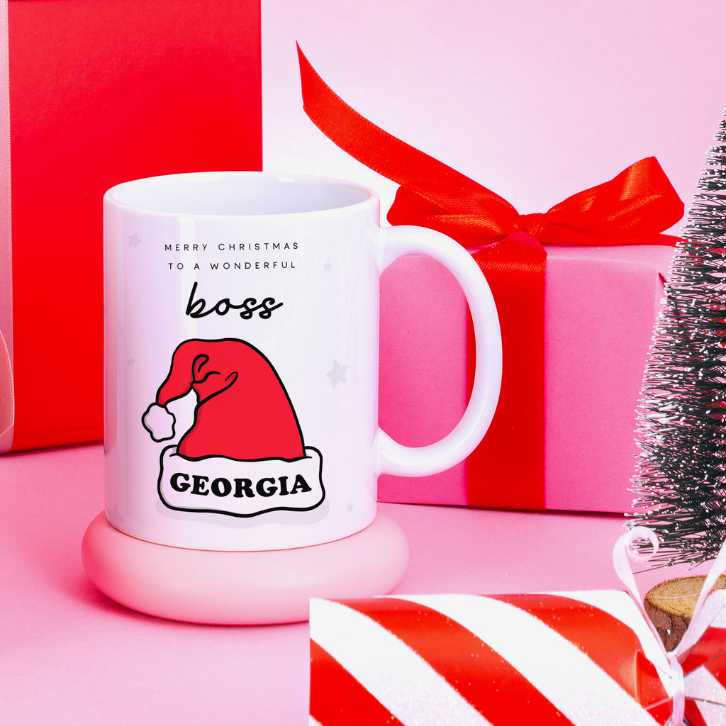 Wonderful Boss Personalised Christmas Mug