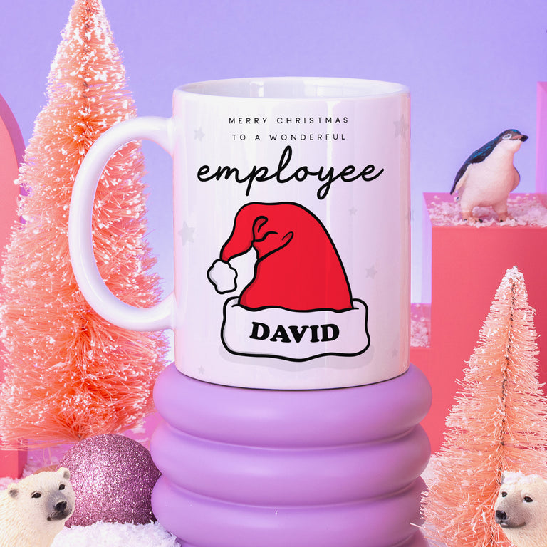 Wonderful Employee Personalised Christmas Mug