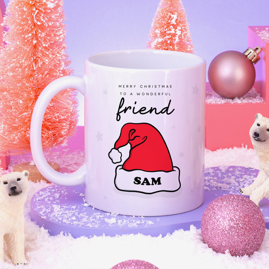 Wonderful Friend Personalised Christmas Mug