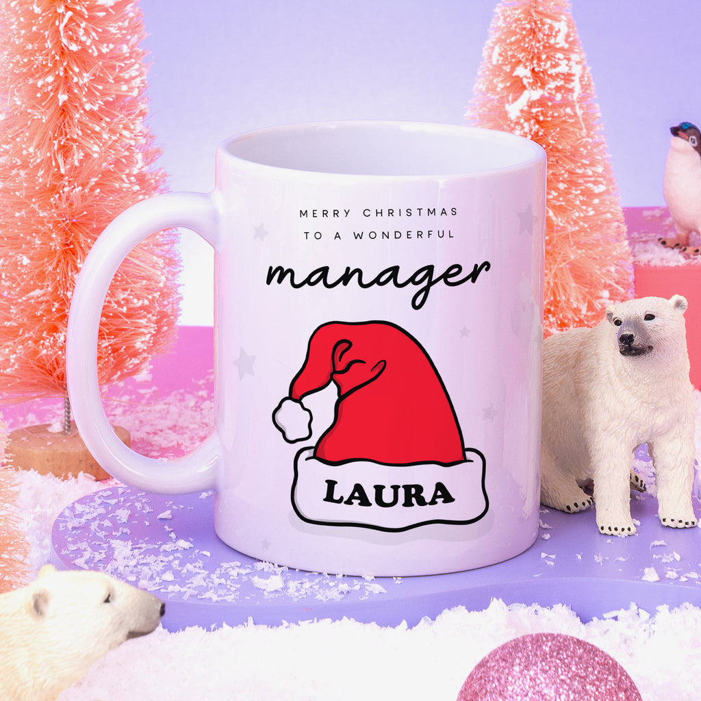 Wonderful Manager Personalised Christmas Mug