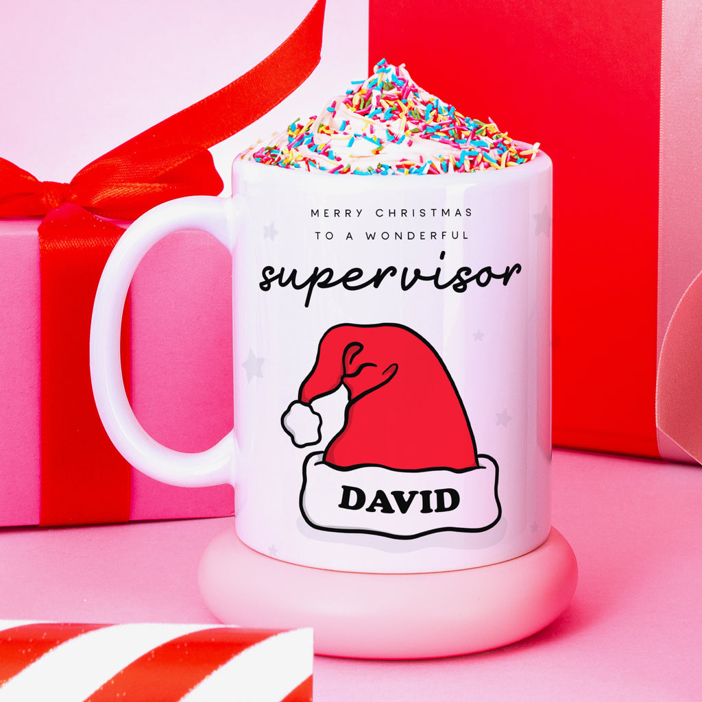 Wonderful Supervisor Personalised Christmas Mug