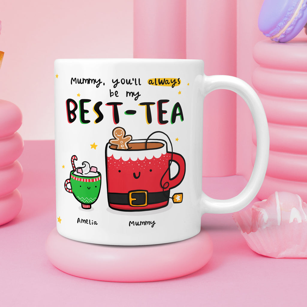 Mummy Best-Tea Personalised Christmas Mug