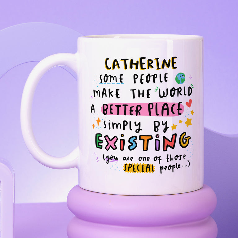 Make The World A Better Place Personalised Name Mug