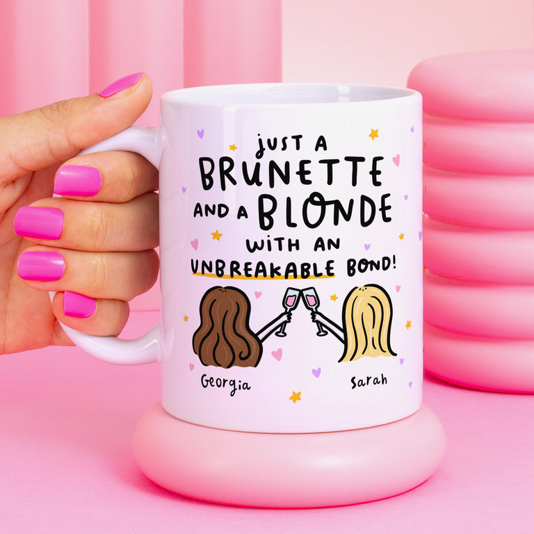 Unbreakable Bond - Brunette and Blonde Personalised Mug