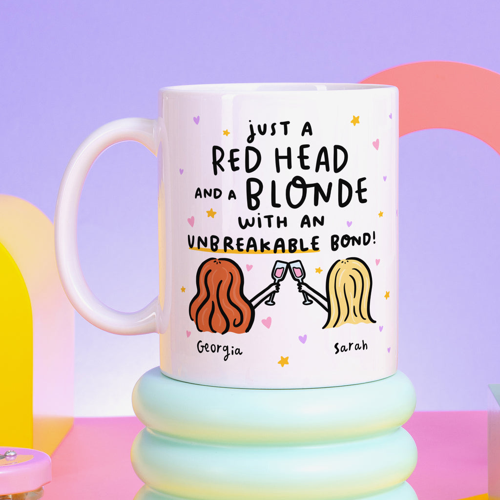 Unbreakable Bond - Red Head and Blonde Personalised Mug