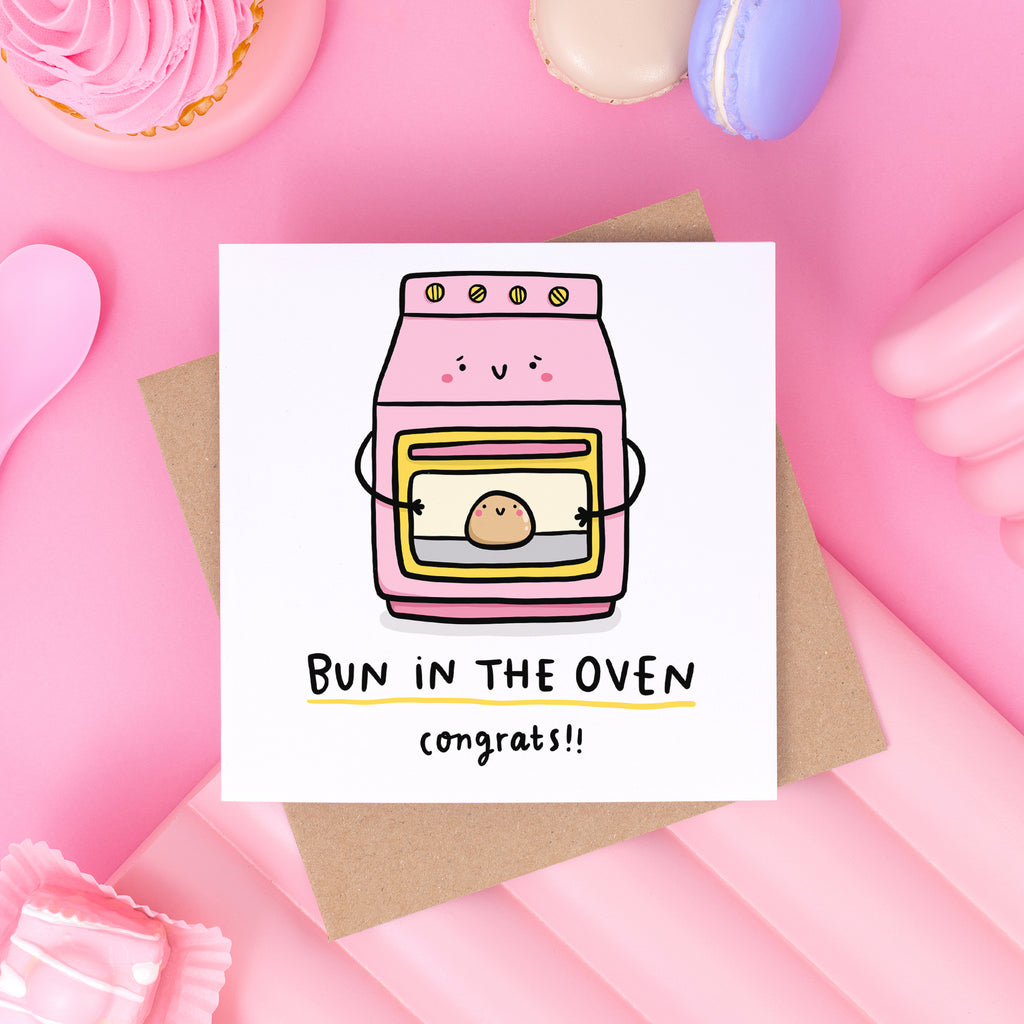 Bun In The Oven Pregnancy Card