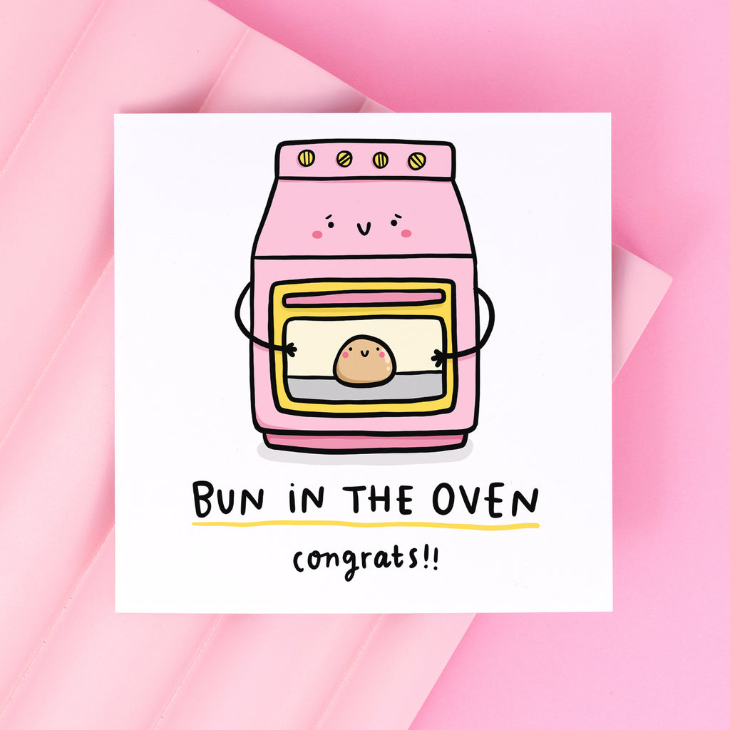 Bun In The Oven Pregnancy Card