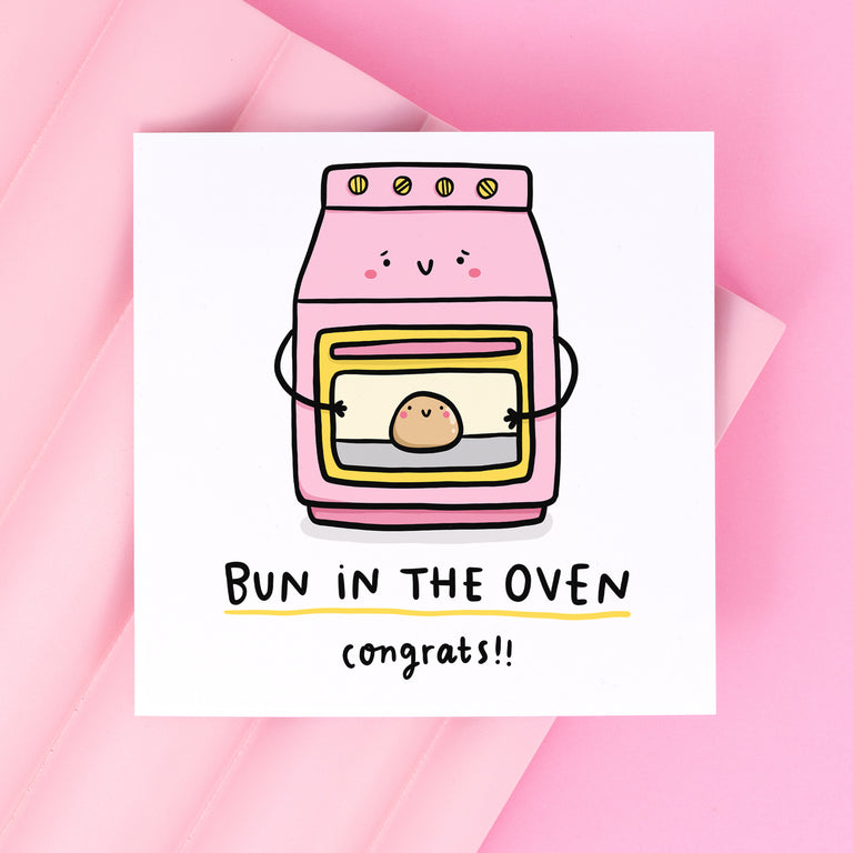 Bun In The Oven Pregnancy Card