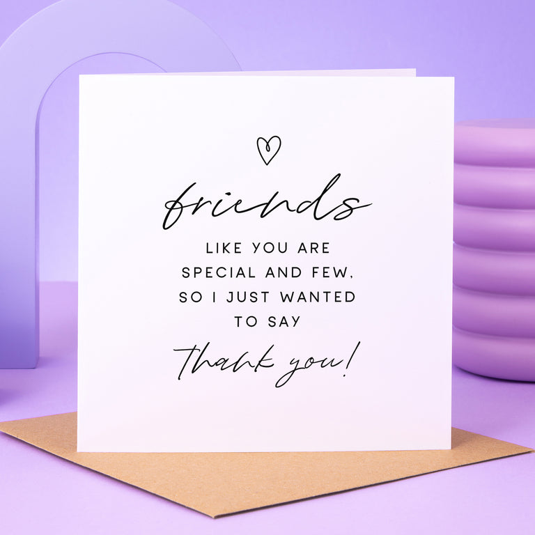 Friend Special And Few Thank You Card