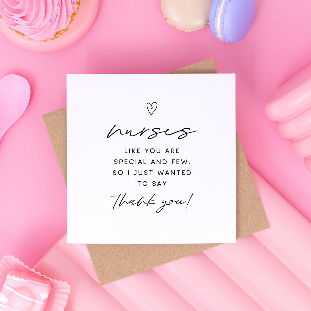 Nurse Special And Few Thank You Card