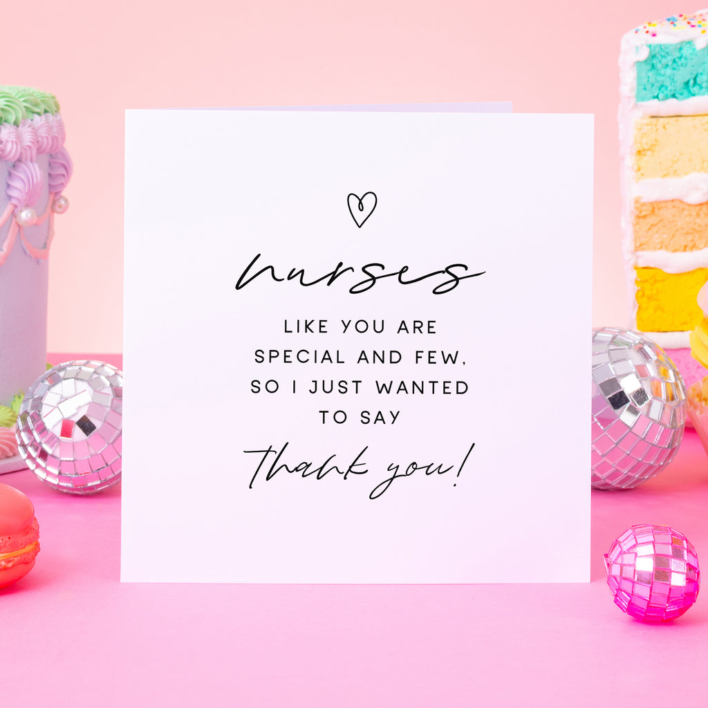 Nurse Special And Few Thank You Card
