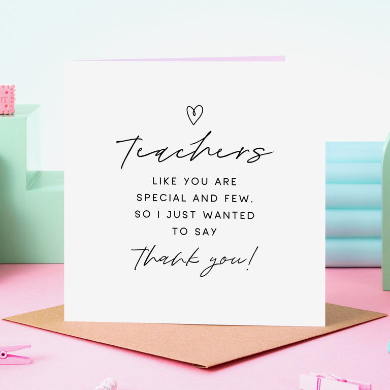 Teacher Special And Few Thank You Card