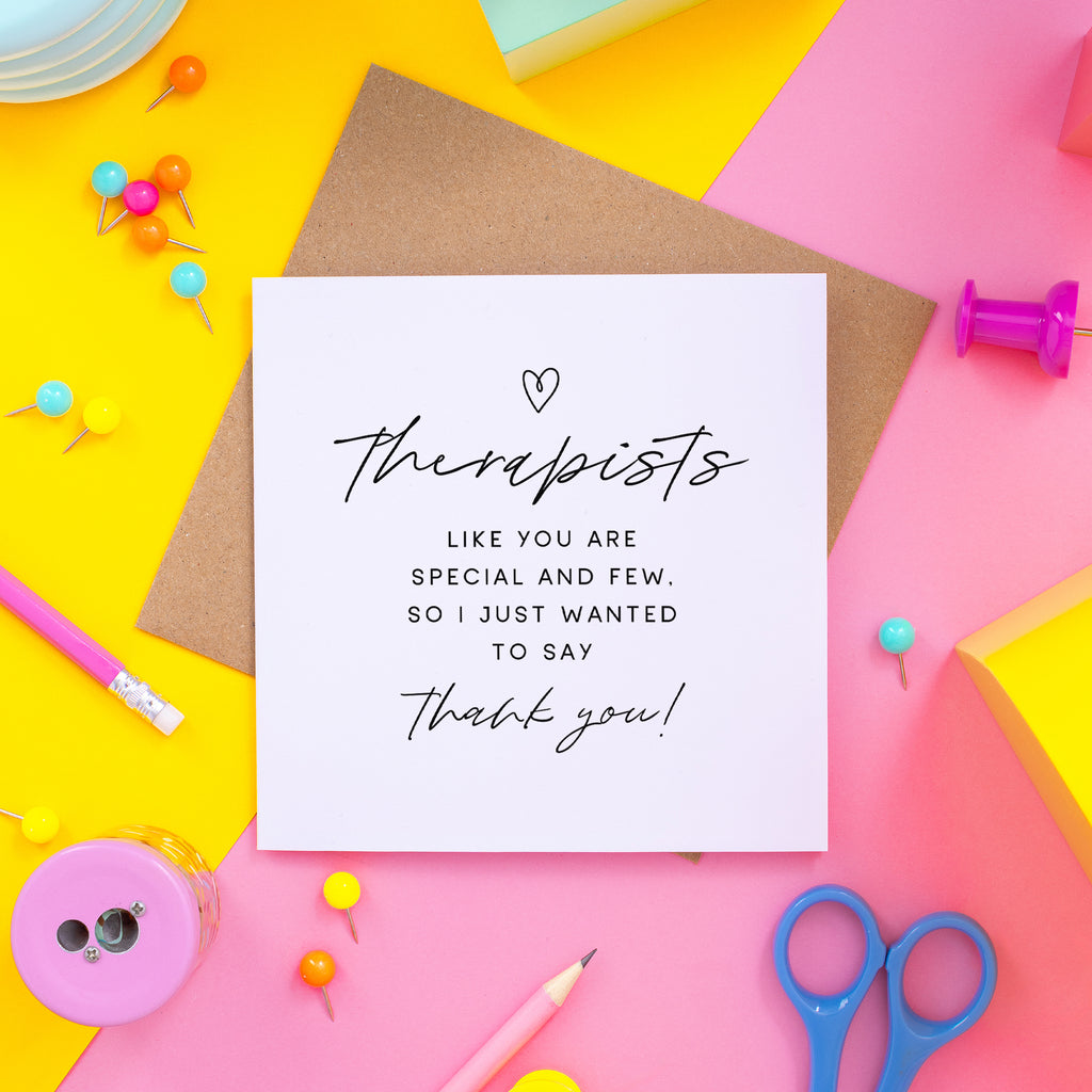 Therapist Special And Few Thank You Card