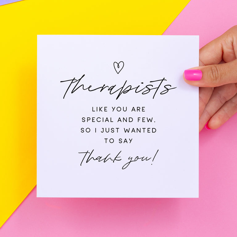 Therapist Special And Few Thank You Card