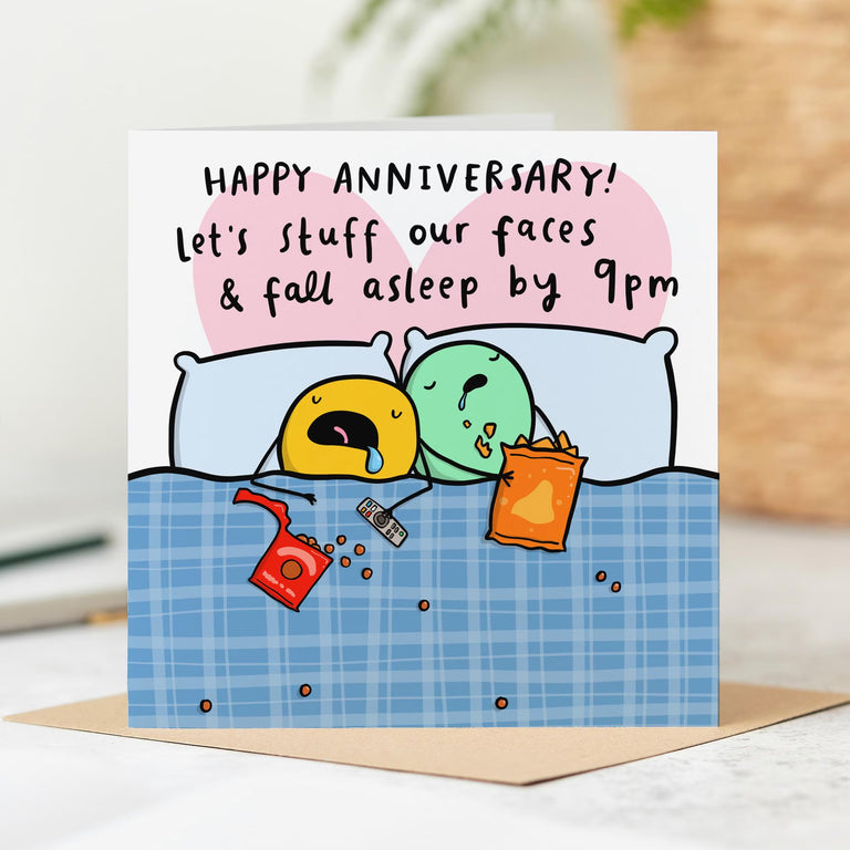 Stuff Our Faces Anniversary Card