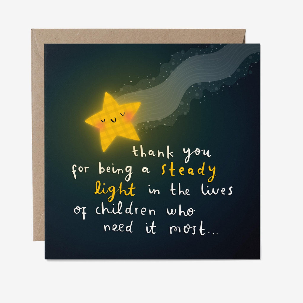 Steady Light Thank You Card - Thank You Card, Special Educational Needs Teacher, Teaching Assistant, SEN, SENCO - End Of School Appreciation