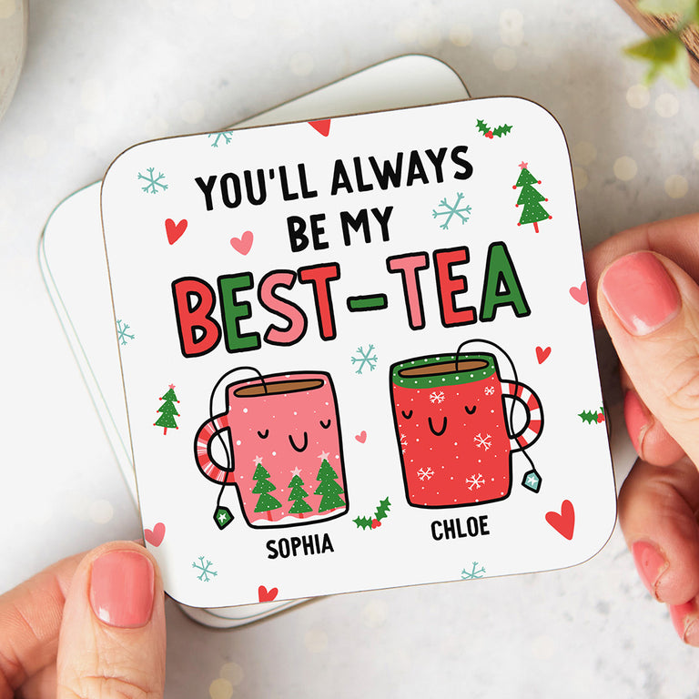 Personalised Christmas Coaster - My Best-Tea
